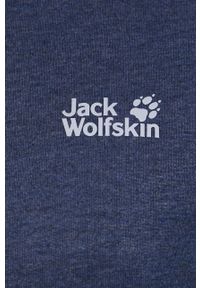 Jack Wolfskin Longsleeve męski kolor granatowy gładki. Okazja: na co dzień. Kolor: niebieski. Materiał: materiał, skóra, włókno. Długość rękawa: długi rękaw. Wzór: gładki. Styl: casual #2