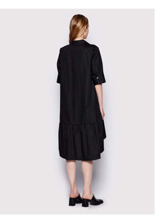 GESTUZ - Gestuz Sukienka koszulowa Avaligz 10906320 Czarny Loose Fit. Kolor: czarny. Materiał: bawełna. Typ sukienki: koszulowe