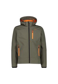 Kurtka męska turystyczna CMP 3A01787N. Typ kołnierza: kaptur. Kolor: zielony. Materiał: softshell. Sport: turystyka piesza #1