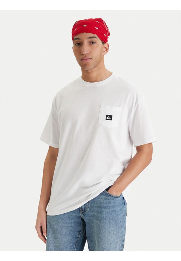 Quiksilver T-Shirt Salt Water EQYZT08205 Biały Comfort Fit. Kolor: biały. Materiał: bawełna