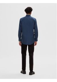 Selected Homme Koszula 16090212 Granatowy Slim Fit. Kolor: niebieski. Materiał: bawełna