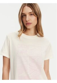 Roxy T-Shirt ERJZT05911 Écru Regular Fit. Materiał: bawełna #4