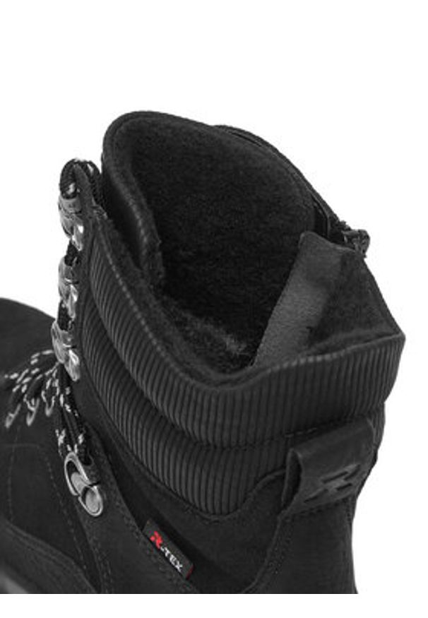 Rieker Trzewiki CEO-W1871-00 Czarny. Kolor: czarny. Materiał: skóra, zamsz