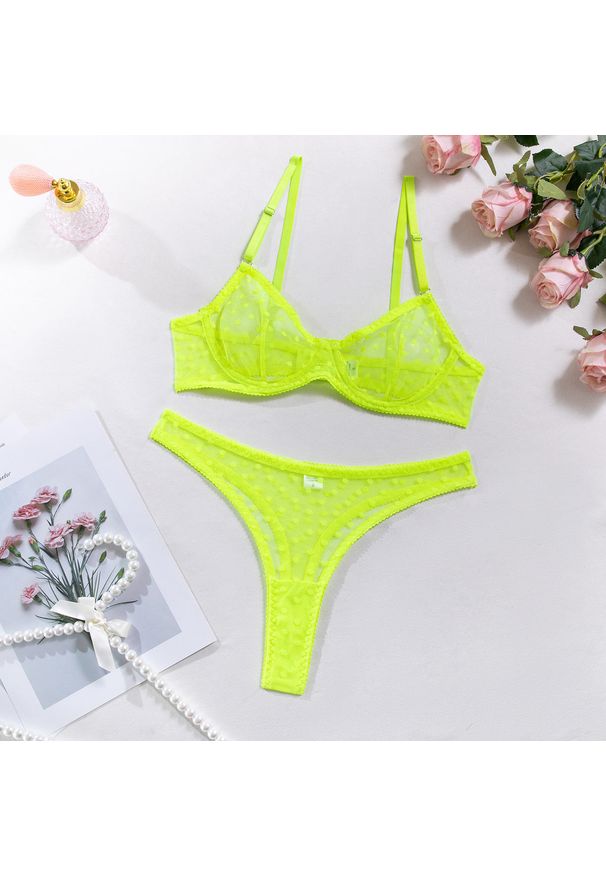 Intica - Bielizna damska ultracienka z delikatnego materiału Sandita. Kolor: zielony. Materiał: materiał