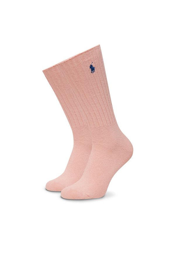 Skarpety wysokie damskie Polo Ralph Lauren. Kolor: różowy
