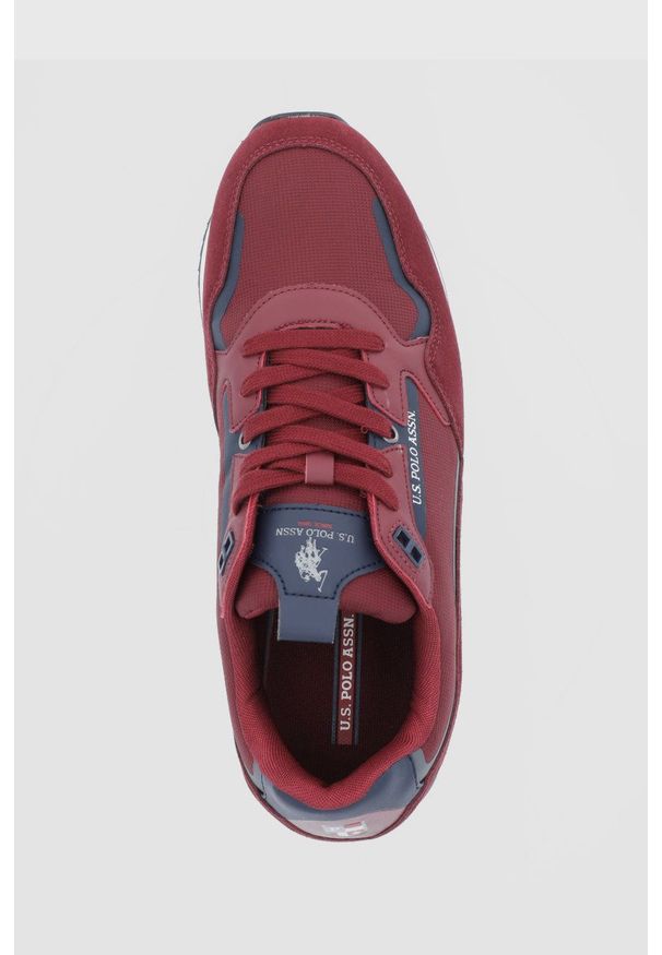 U.S. Polo Assn. - Buty. Nosek buta: okrągły. Zapięcie: sznurówki. Kolor: czerwony. Materiał: guma