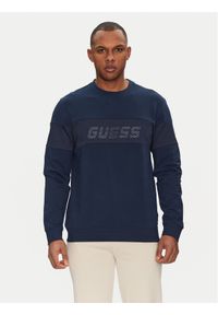 Guess Bluza Z5GQ09 K6ZS1 Granatowy Regular Fit. Kolor: niebieski. Materiał: bawełna