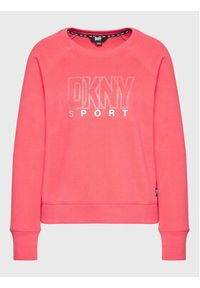 DKNY Sport Bluza DP2T9071 Różowy Regular Fit. Kolor: różowy. Materiał: syntetyk, bawełna. Styl: sportowy