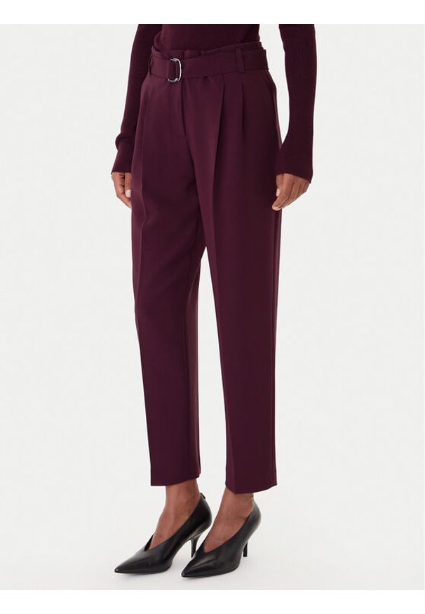 BOSS Spodnie materiałowe Tapiah 50490037 Fioletowy Regular Fit. Kolor: fioletowy. Materiał: syntetyk