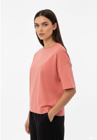 Volcano - Bawełniany t-shirt, Comfort Fit, T-FLAME. Kolor: pomarańczowy. Materiał: bawełna. Długość rękawa: krótki rękaw. Długość: krótkie. Styl: klasyczny #1