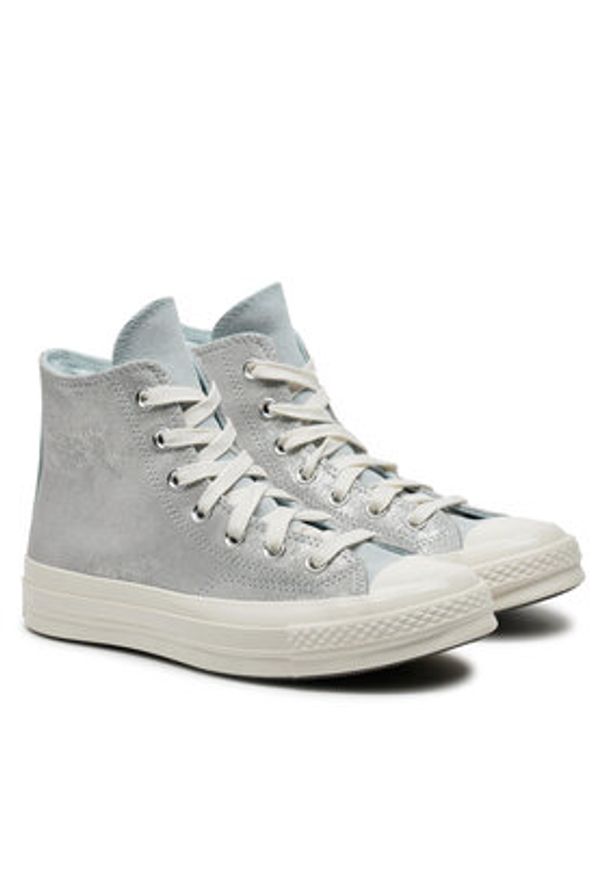 Converse Trampki Chuck 70 Suede Shimmer A08224C Szary. Kolor: szary. Materiał: skóra, zamsz