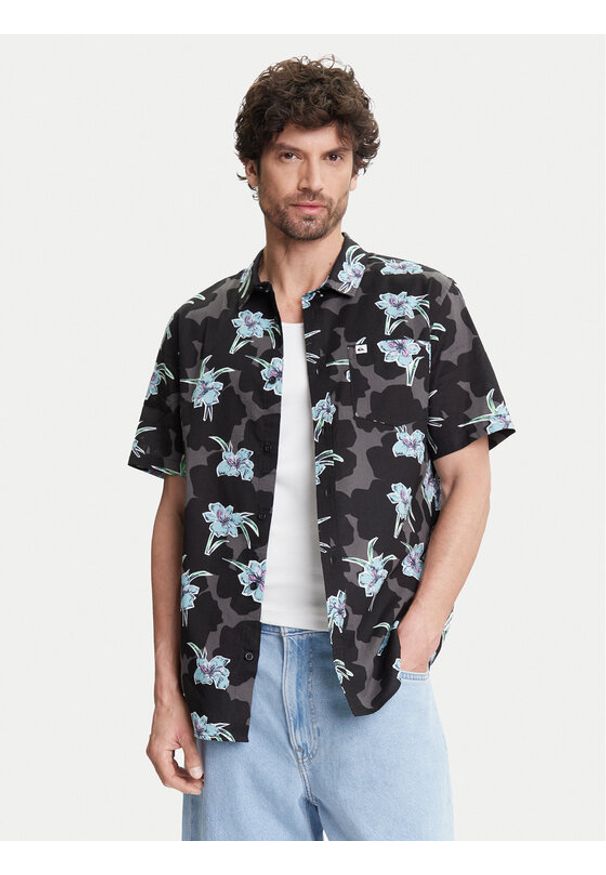 Quiksilver Koszula Apero Classic Ss EQYWT04605 Czarny Regular Fit. Kolor: czarny. Materiał: bawełna