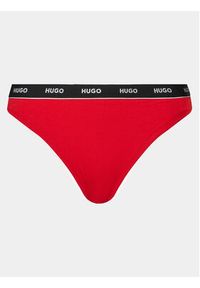 Hugo Stringi Thong Stripe 50510622 Czerwony. Kolor: czerwony. Materiał: bawełna #4