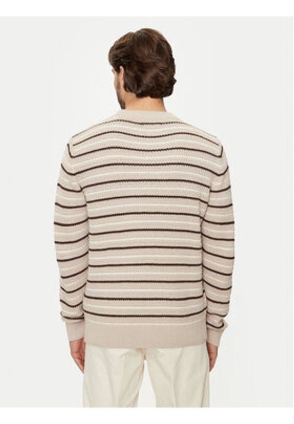 Jack & Jones Sweter Bronx 12264080 Beżowy Regular Fit. Kolor: beżowy. Materiał: syntetyk, bawełna