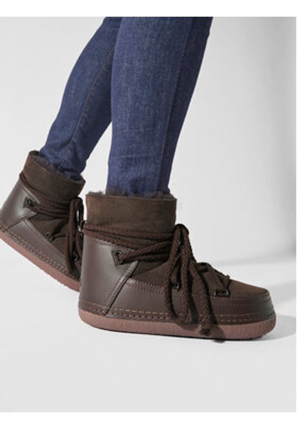 Inuikii Śniegowce Classic 75101-007 Brązowy. Kolor: brązowy. Materiał: zamsz, skóra