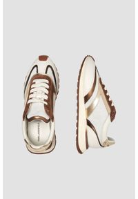 Karl Lagerfeld - KARL LAGERFELD Biało-brązowe damskie sneakersy KAIRO NFT Peep, Rozmiar 40. Okazja: na co dzień. Kolor: biały #4