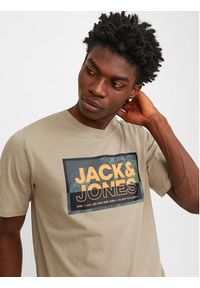 Jack & Jones - Jack&Jones T-Shirt Logan 12253442 Beżowy Standard Fit. Kolor: beżowy. Materiał: bawełna #3
