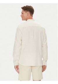 Mustang Koszula Yuma 1016469 Beżowy Regular Fit. Kolor: beżowy. Materiał: len, bawełna #2