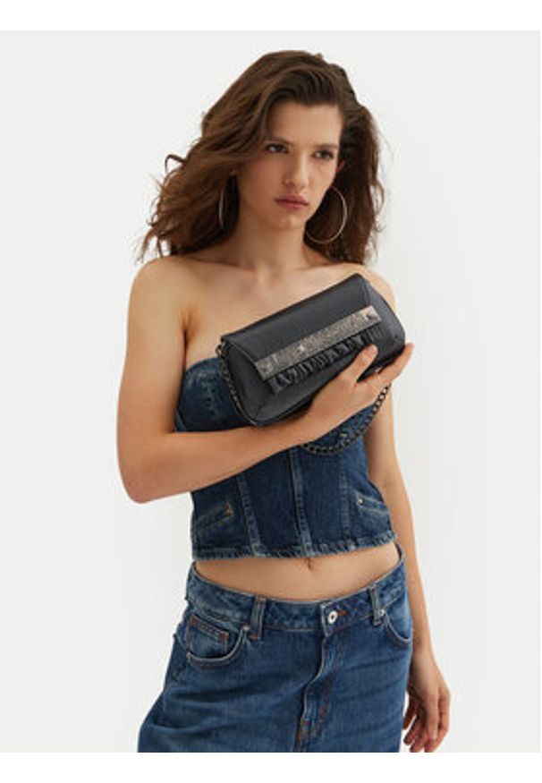 Love Moschino - LOVE MOSCHINO Torebka JC4288PP0LKB0000 Czarny. Kolor: czarny. Materiał: skórzane