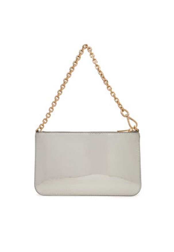 TOMMY HILFIGER - Tommy Hilfiger Torebka Th Icon Chain Shoulder Pouch Met AW0AW18219 Srebrny. Kolor: srebrny. Materiał: skórzane