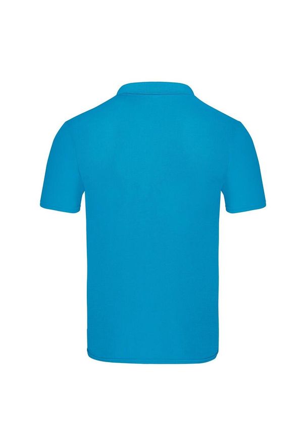 FRUIT OF THE LOOM - Męska Oryginalna Koszulka Polo. Typ kołnierza: polo. Kolor: niebieski