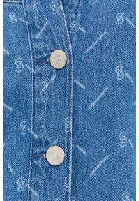 GESTUZ - Gestuz koszula jeansowa Luvina damska relaxed z kołnierzykiem klasycznym. Typ kołnierza: kołnierzyk klasyczny. Kolor: niebieski. Materiał: jeans. Długość rękawa: długi rękaw. Długość: długie. Styl: klasyczny #3
