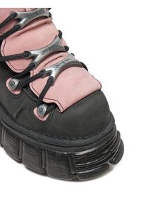 NEW ROCK Sneakersy M-106-C26 Czarny. Kolor: czarny. Materiał: skóra, nubuk