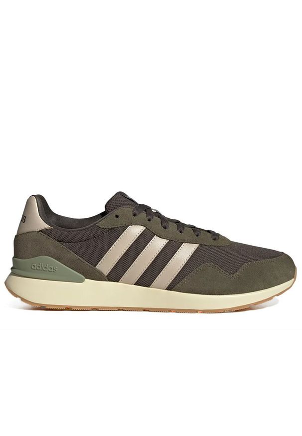 Adidas - Buty męskie adidas Run 60s 4.0 JR7493 - zielone. Kolor: zielony. Materiał: zamsz, materiał, guma, skóra. Szerokość cholewki: normalna. Sport: bieganie
