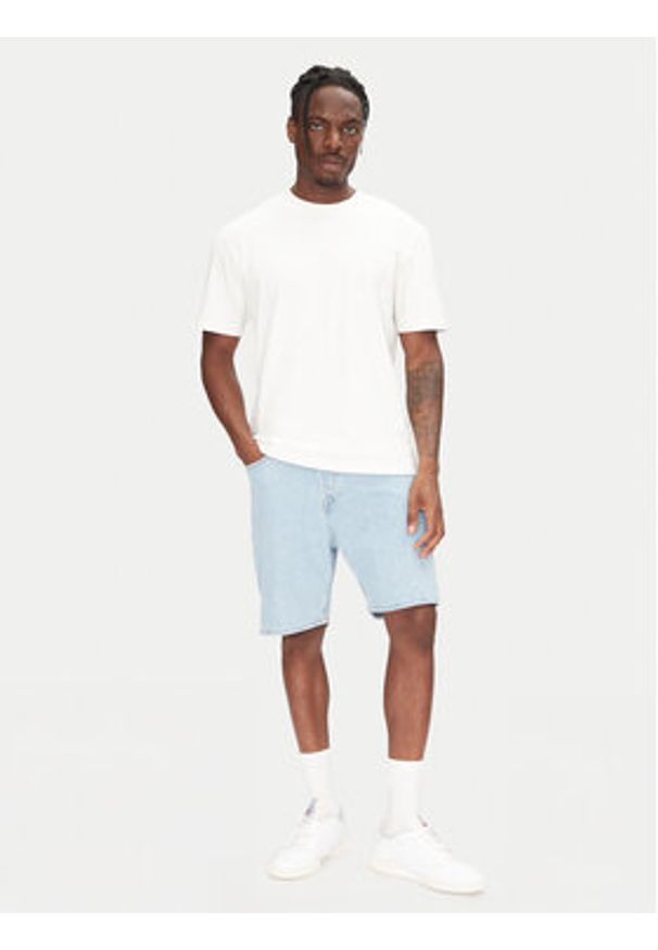 Jack & Jones Szorty jeansowe Tony 12269489 Niebieski Loose Fit. Kolor: niebieski. Materiał: bawełna