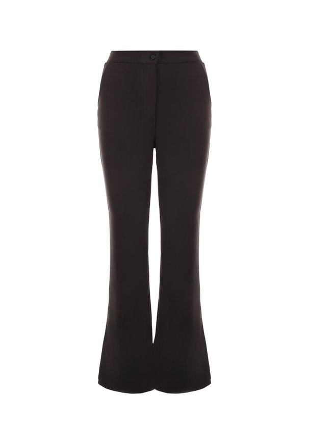 Born2be - Czarne Spodnie Dzwony Amathotis. Stan: podwyższony. Kolor: czarny. Długość: długie