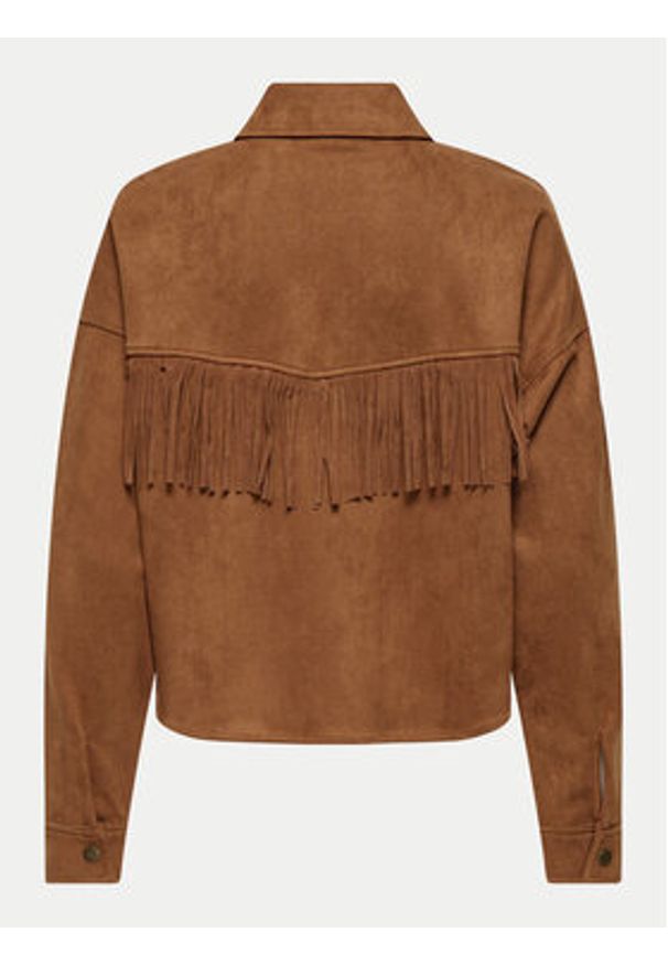 JDY Kurtka z imitacji skóry Sif 15347602 Brązowy Regular Fit. Kolor: brązowy. Materiał: skóra