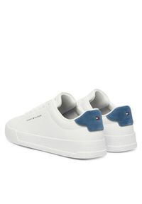TOMMY HILFIGER - Tommy Hilfiger Sneakersy Th Court Lth Detail Ess FM0FM05367 Biały. Kolor: biały. Materiał: skóra #6