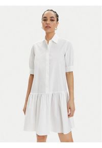 Marella Sukienka koszulowa Ebert 2413221402 Biały Regular Fit. Kolor: biały. Materiał: bawełna. Typ sukienki: koszulowe #1