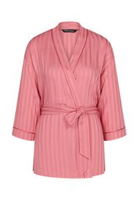 Triumph Szlafrok Amourette Jacquard 10227267 Różowy Regular Fit. Kolor: różowy. Materiał: wiskoza #3