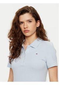 TOMMY HILFIGER - Tommy Hilfiger Sukienka codzienna WW0WW43228 Niebieski Slim Fit. Okazja: na co dzień. Kolor: niebieski. Materiał: bawełna. Typ sukienki: proste. Styl: casual #4