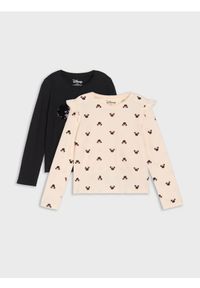 Sinsay - Koszulki z długimi rękawami 2 pack Minnie Mouse - szary. Kolor: szary. Długość rękawa: długi rękaw. Długość: długie. Wzór: motyw z bajki #1