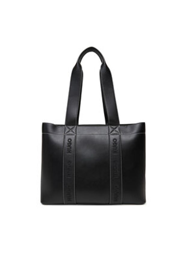 Hugo - HUGO Torebka Becky Up 50547491 Czarny. Kolor: czarny. Materiał: skórzane