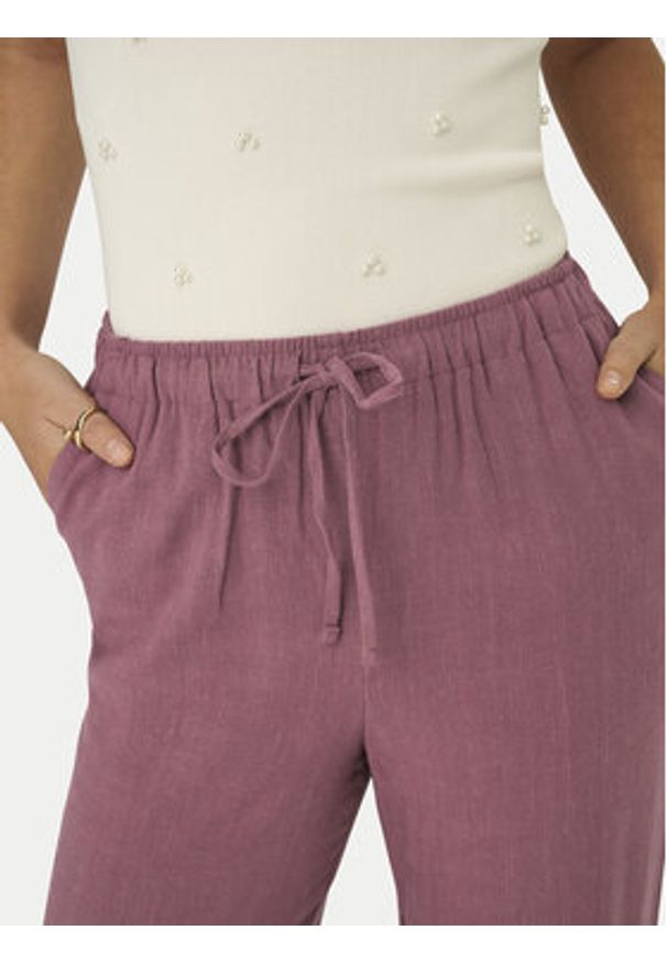 only - ONLY Spodnie materiałowe Siesta 15322263 Różowy Regular Fit. Kolor: różowy. Materiał: wiskoza