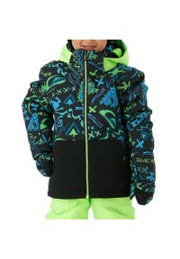 Kurtka narciarska dla dzieci Quiksilver Little Mission zimowa. Kolor: czarny. Materiał: poliester. Sezon: zima. Sport: narciarstwo #1