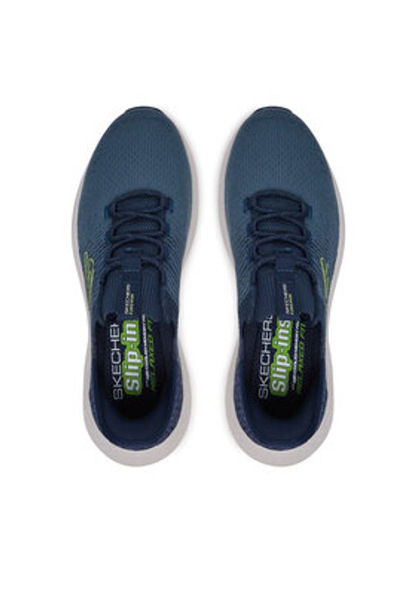 skechers - Skechers Sneakersy 232932/NVLM Granatowy. Kolor: niebieski. Materiał: materiał