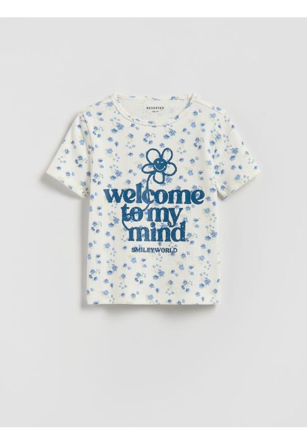 Reserved - T-shirt SmileyWorld® - wielobarwny. Materiał: bawełna