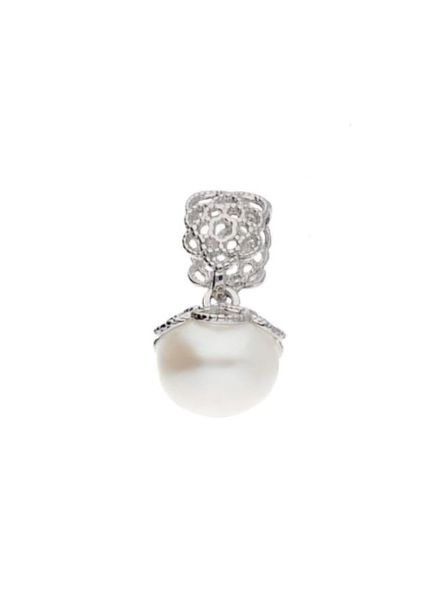 Polcarat Design - Srebrny wisiorek z perłą W 1842. Materiał: srebrne. Kolor: srebrny. Kamień szlachetny: perła