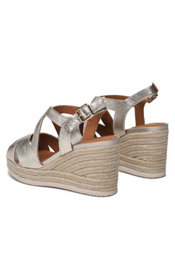 Geox Espadryle D Ponza D35GVC000CFC2012 Złoty. Kolor: złoty. Materiał: skóra
