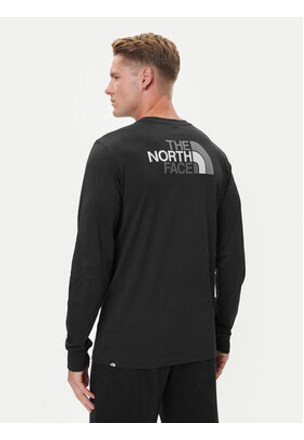 The North Face Longsleeve Easy NF0A8A6F Czarny Regular Fit. Kolor: czarny. Materiał: bawełna. Długość rękawa: długi rękaw