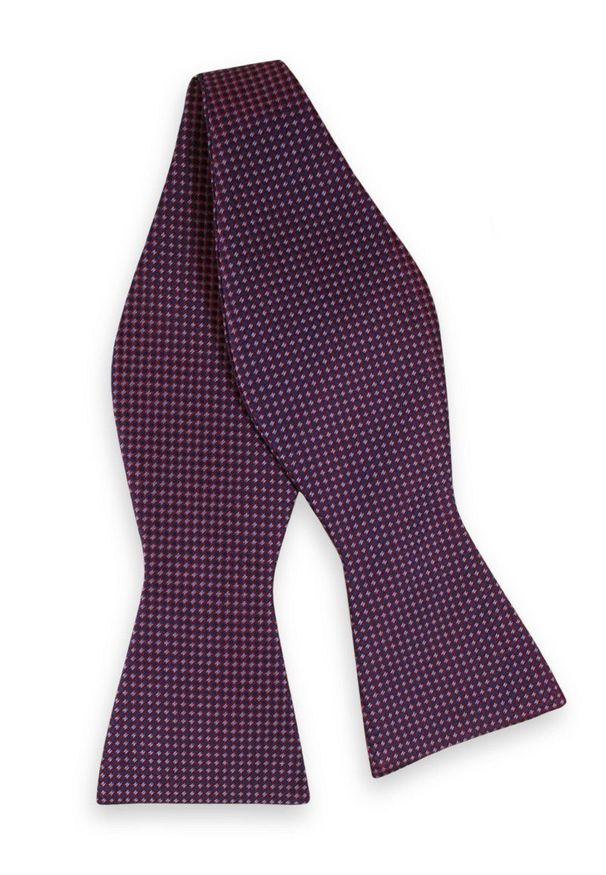 Fioletowa Elegancka Wiązana Mucha w Frobny Rzucik -EM Men's Accessories- Męska. Kolor: fioletowy. Styl: elegancki