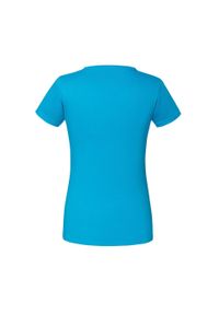 FRUIT OF THE LOOM - Koszulka Damska Iconic 195 Premium Ringspun Cotton T-shirt. Kolor: niebieski. Sport: turystyka piesza