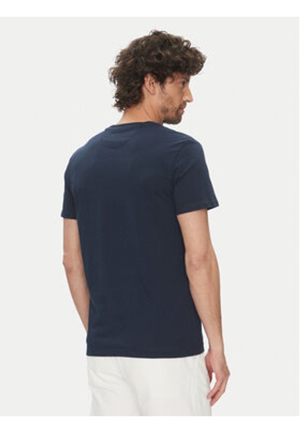 La Martina T-Shirt Algernon MAR300 JS206 Granatowy Regular Fit. Kolor: niebieski. Materiał: bawełna