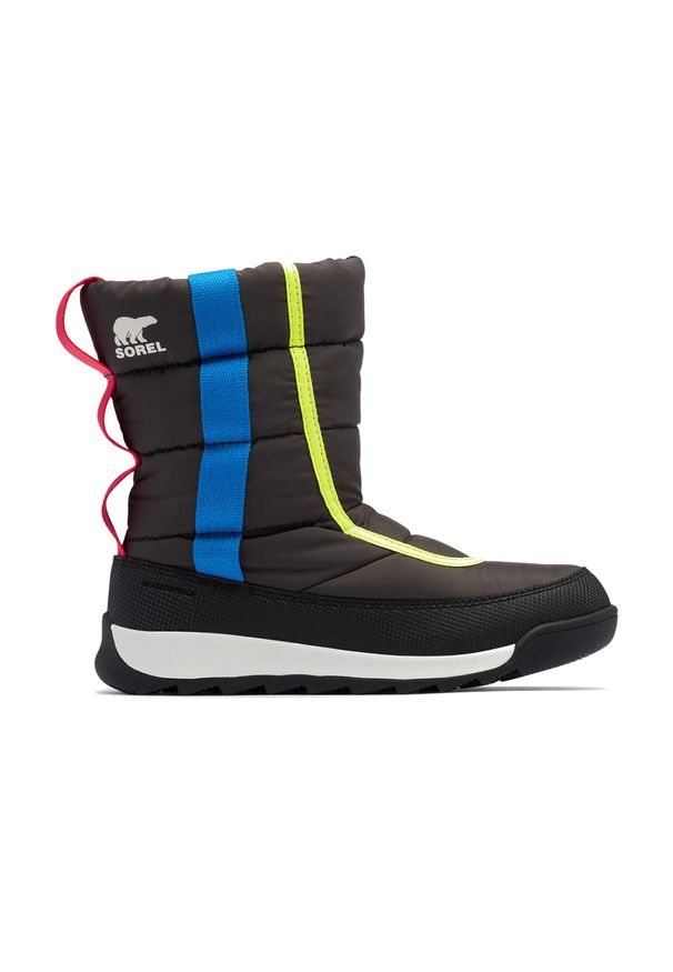 sorel - Śniegowce dziecięce Sorel Outh Whitney II Puffy Mid. Kolor: czarny. Sezon: zima. Sport: turystyka piesza