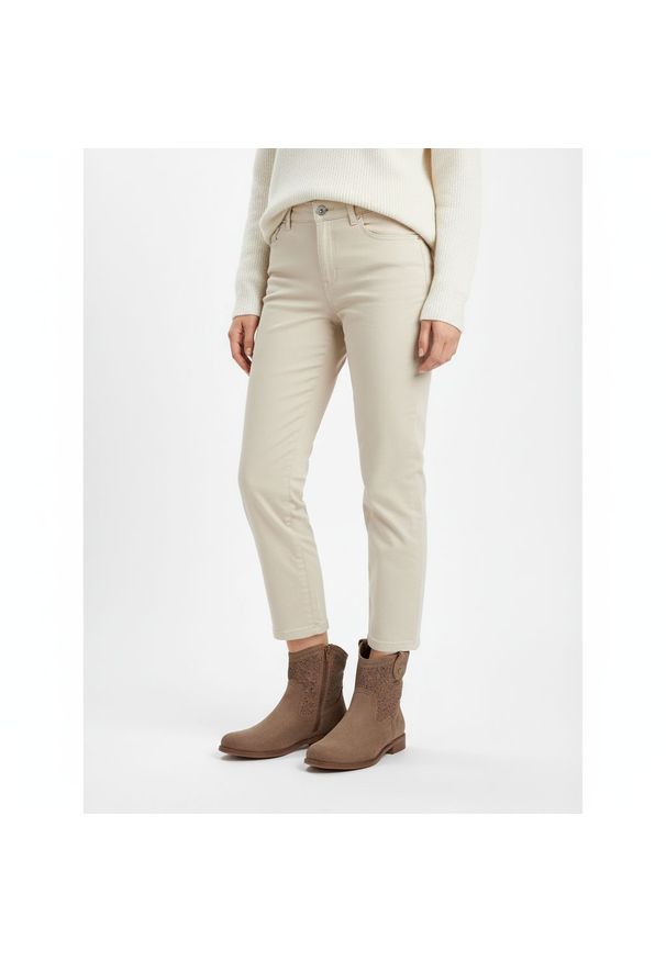 Botki damskie S.Barski, cholewka z materiału ażurowe wykończenie krótka cholewka pętla z tyłu elegancki fason, brązowe, HY61-8025. Kolor: brązowy. Materiał: materiał. Szerokość cholewki: normalna. Wzór: ażurowy. Sezon: wiosna, jesień. Obcas: na obcasie. Styl: elegancki. Wysokość obcasa: niski