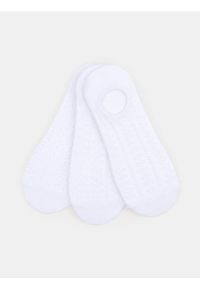 Sinsay - Prążkowane skarpetki 3 pack - biały. Kolor: biały. Materiał: prążkowany